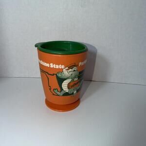 Vtg Sunshine State Parkway Florida Trip Sip Cup Betras Plastics USA Orange Gator
